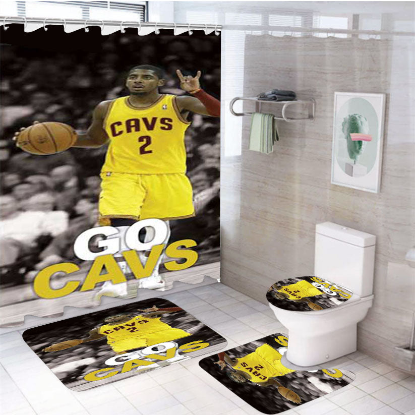 Kyrie Irving Horns 4Pcs Bathroom Set Shower Curtain