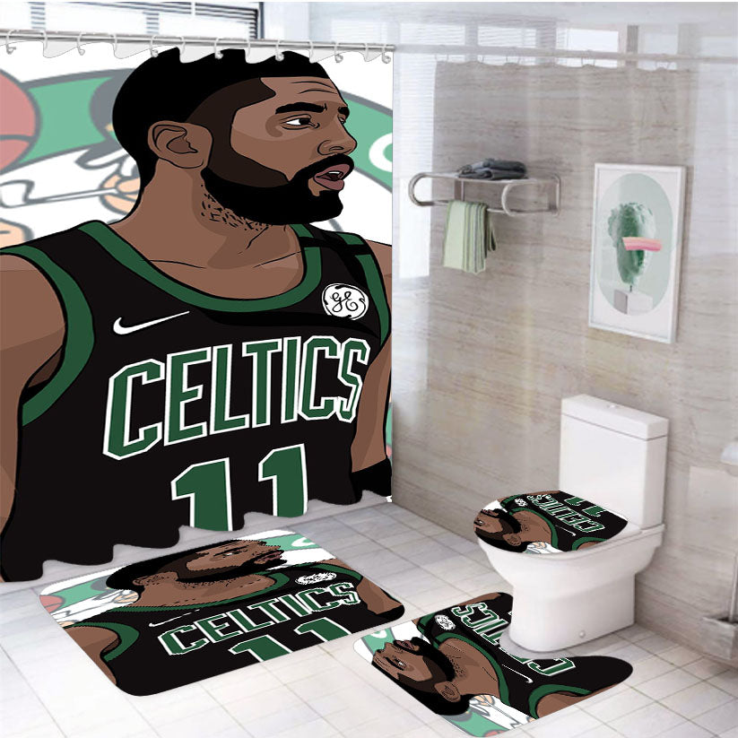Kyrie Irving Illustration 4Pcs Bathroom Set Shower Curtain