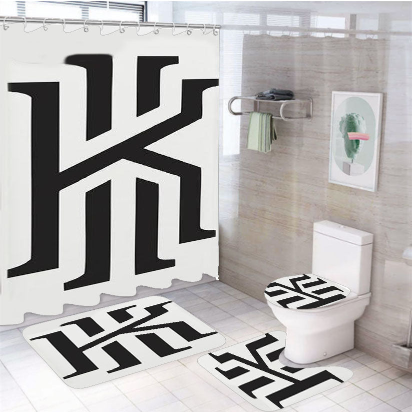 Kyrie Irving Logo 4Pcs Bathroom Set Shower Curtain