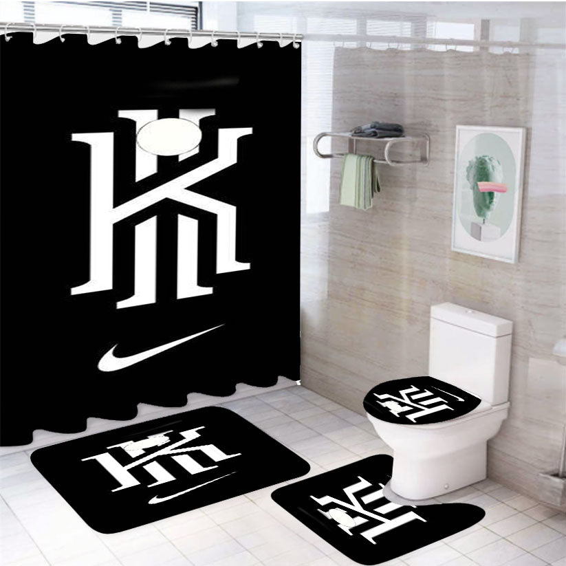 Kyrie Irving Nike Logo 4Pcs Bathroom Set Shower Curtain