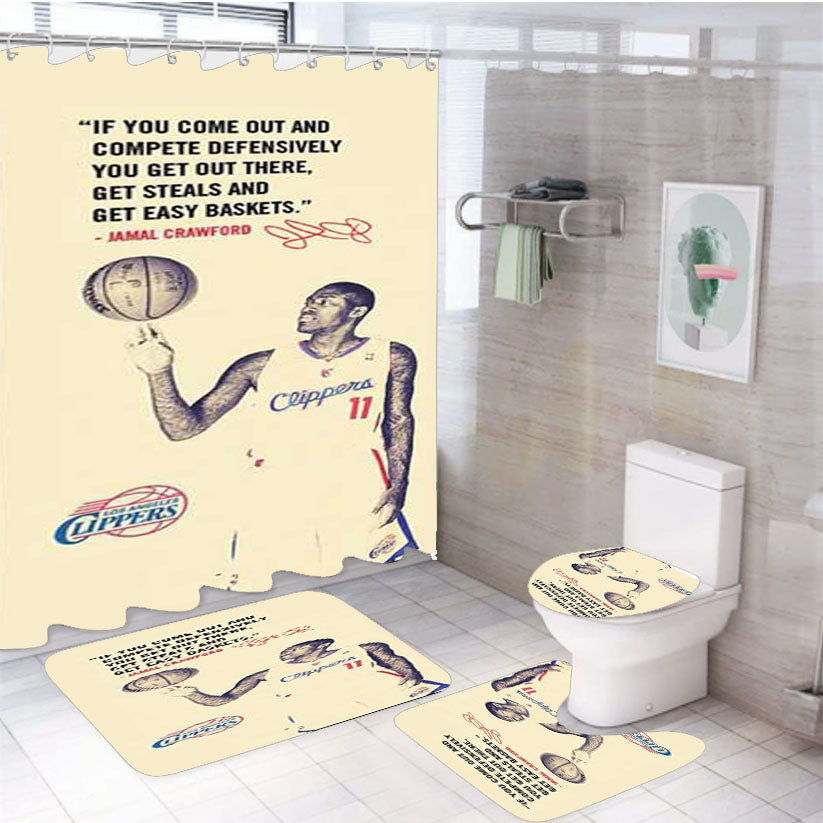 La Clippers Jamal Crawford Quote 4Pcs Bathroom Set Shower Curtain