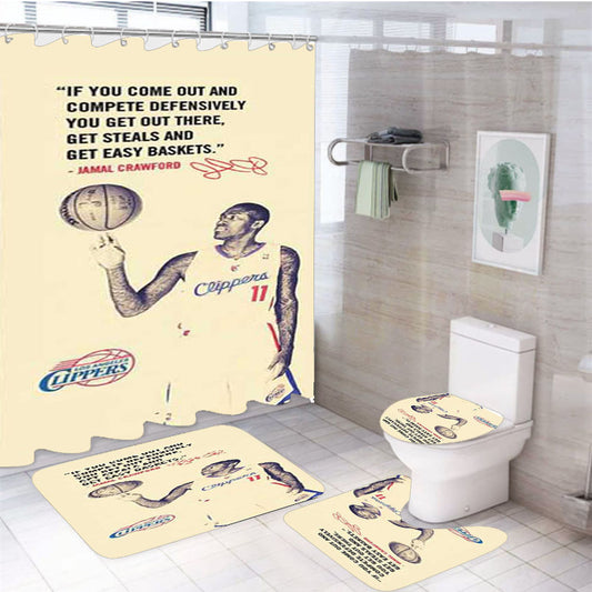 La Clippers Jamal Crawford Quote 4Pcs Bathroom Set Shower Curtain