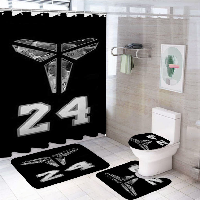 La Lakers Kobe Symbol 4Pcs Bathroom Set Shower Curtain