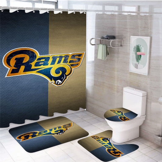 La Rams Nfl West Division 4Pcs Bathroom Set Shower Curtain