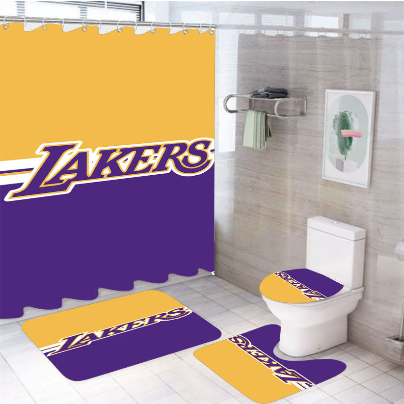 Lakers Fans Club 4Pcs Bathroom Set Shower Curtain