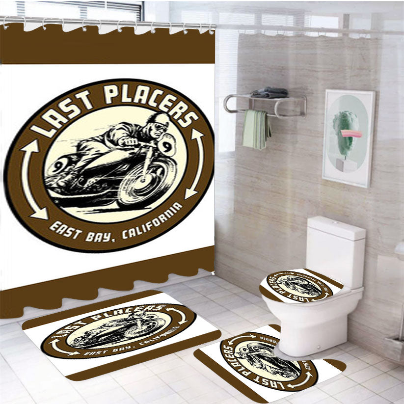 Last Placers 4Pcs Bathroom Set Shower Curtain