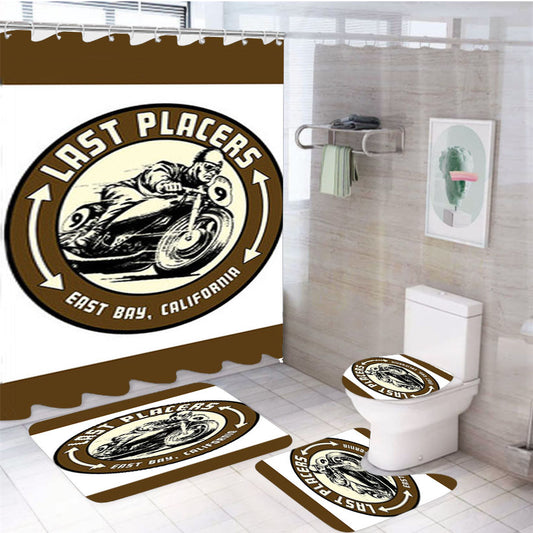 Last Placers 4Pcs Bathroom Set Shower Curtain