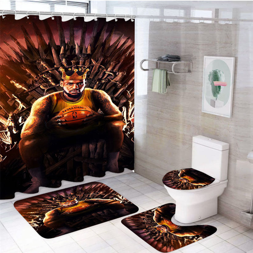 Lebron James Game Of Thrones Cavaliers 4Pcs Bathroom Set Shower Curtain