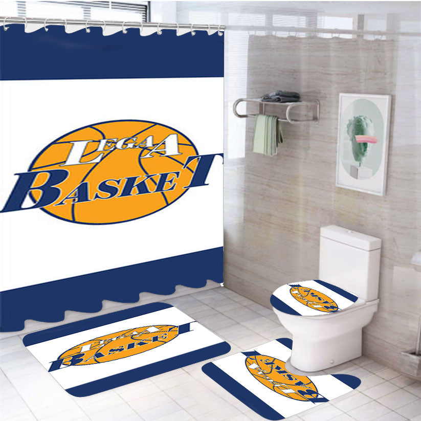 Legaa Basket 4Pcs Bathroom Set Shower Curtain