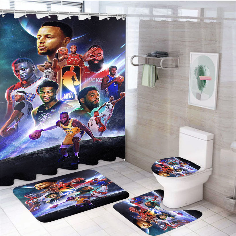 Legend Nba Players Avengers Like 4Pcs Bathroom Set Shower Curtain