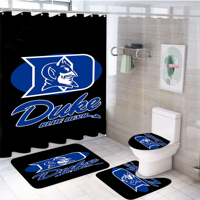 Logo Duke Blue Devils 4Pcs Bathroom Set Shower Curtain