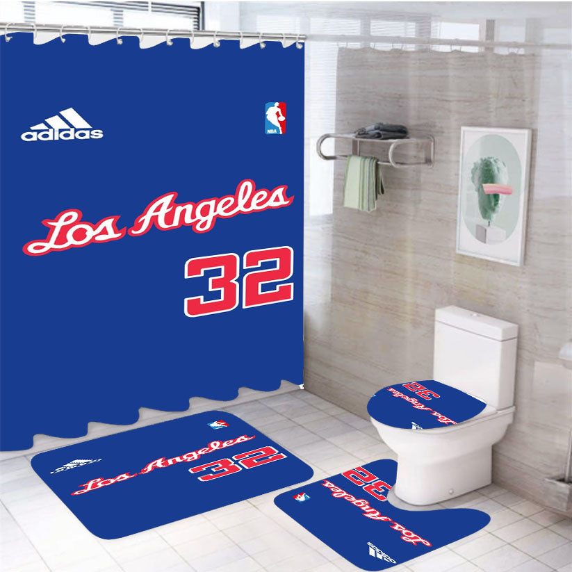 Los Angeles 32 4Pcs Bathroom Set Shower Curtain