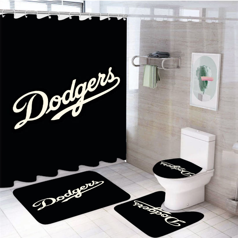 Los Angeles La Dodgers Mlb 4Pcs Bathroom Set Shower Curtain