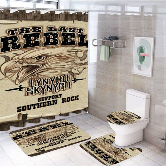 Lynyrd Skynyrd Last Rebel 4Pcs Bathroom Set Shower Curtain
