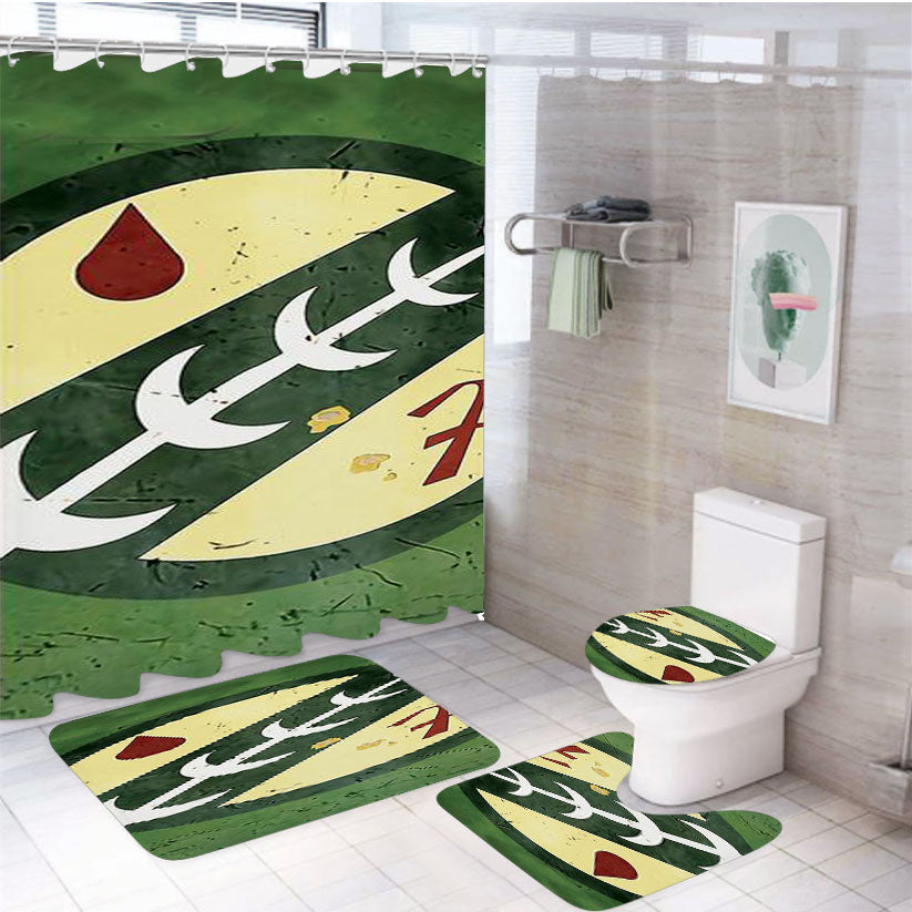 Mandalorian 4Pcs Bathroom Set Shower Curtain