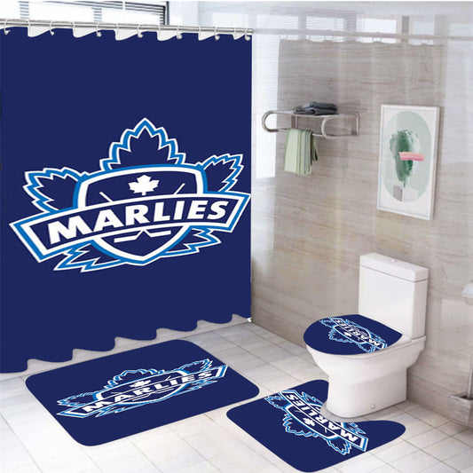 Marlies 4Pcs Bathroom Set Shower Curtain