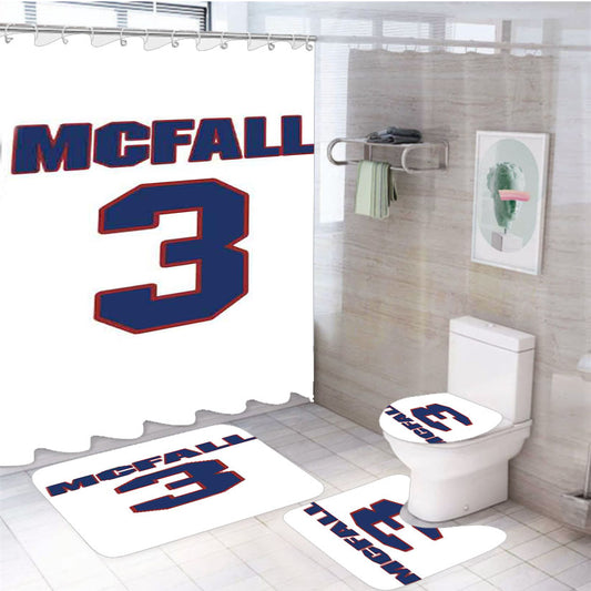 Mcfall National Hockey 4Pcs Bathroom Set Shower Curtain