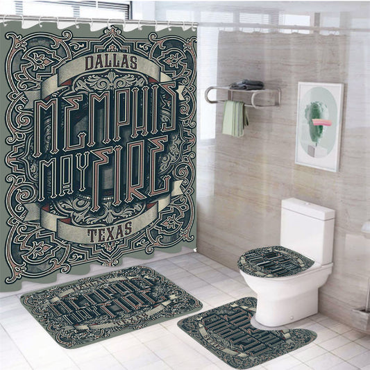 Memphis May Fire Dallas Texas 4Pcs Bathroom Set Shower Curtain