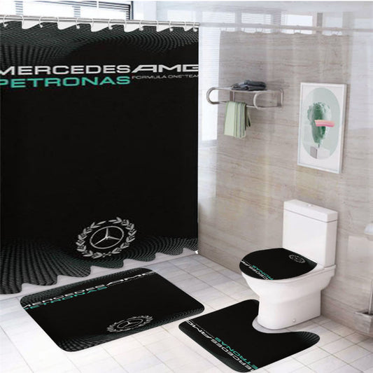 Mercedes Amg Petronas Racing Team  4Pcs Bathroom Set Shower Curtain