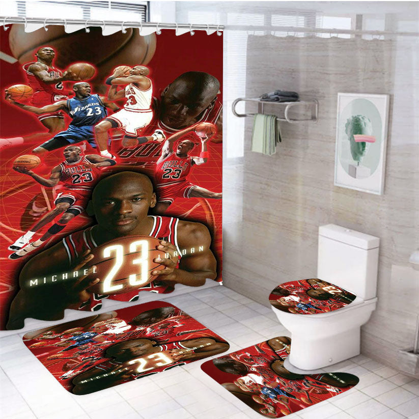 Michael Jordan Bulk 4Pcs Bathroom Set Shower Curtain