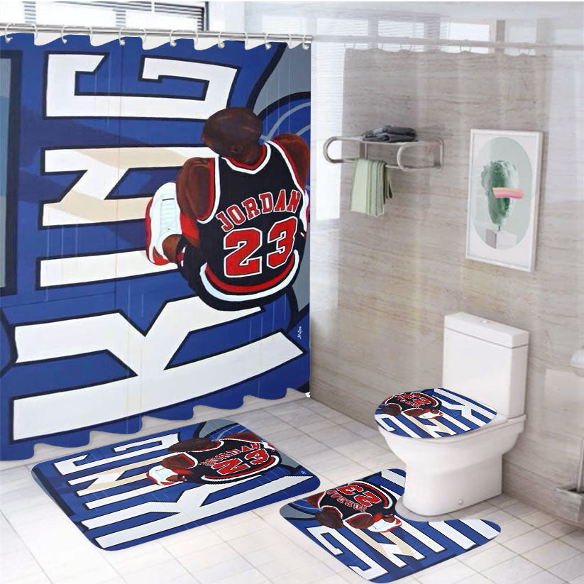 Michael Jordan King 4Pcs Bathroom Set Shower Curtain