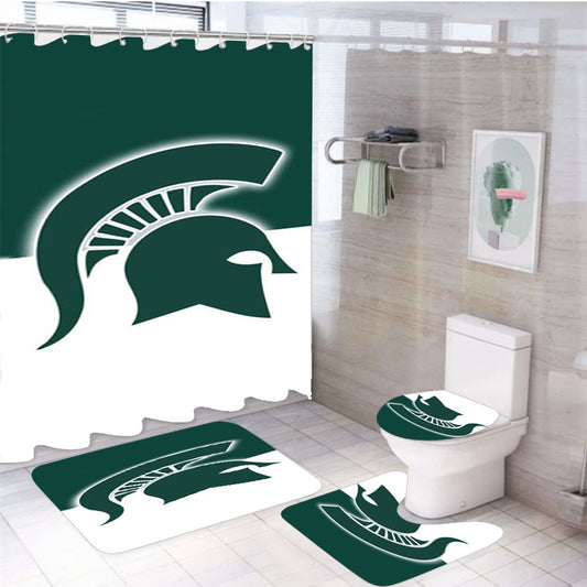 Michigan State Helm Logo 4Pcs Bathroom Set Shower Curtain