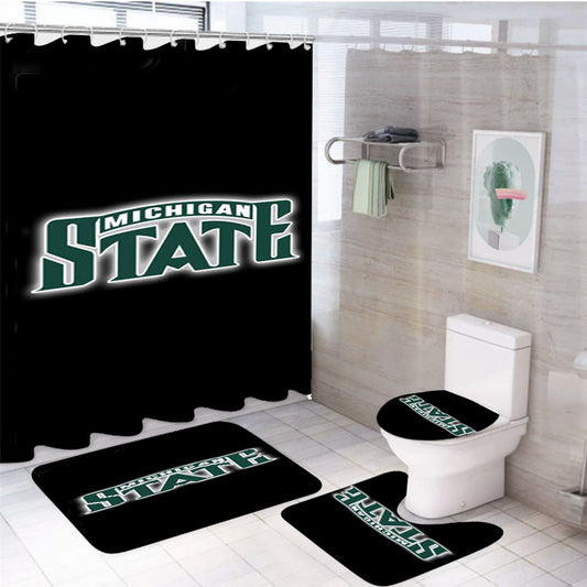 Michigan State Icon 4Pcs Bathroom Set Shower Curtain
