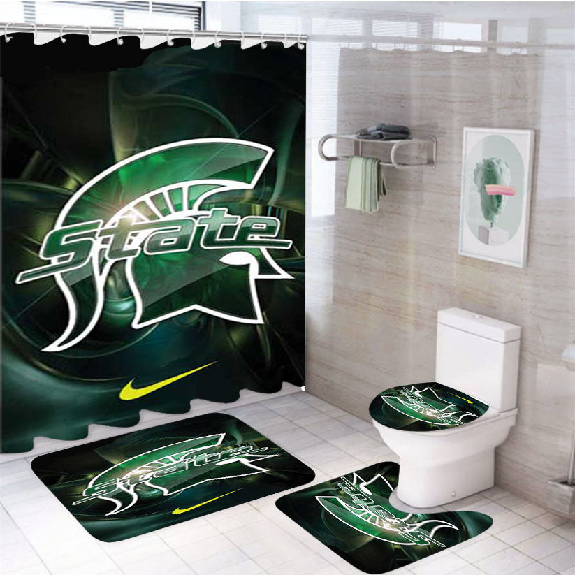 Michigan State Nike  4Pcs Bathroom Set Shower Curtain