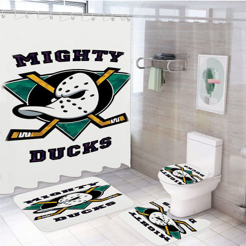 Mighty Ducks 4Pcs Bathroom Set Shower Curtain