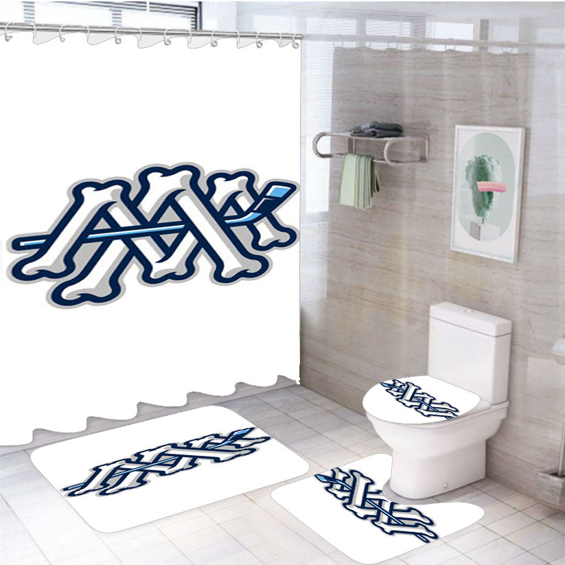 Milwaukee Admirals Icon 4Pcs Bathroom Set Shower Curtain