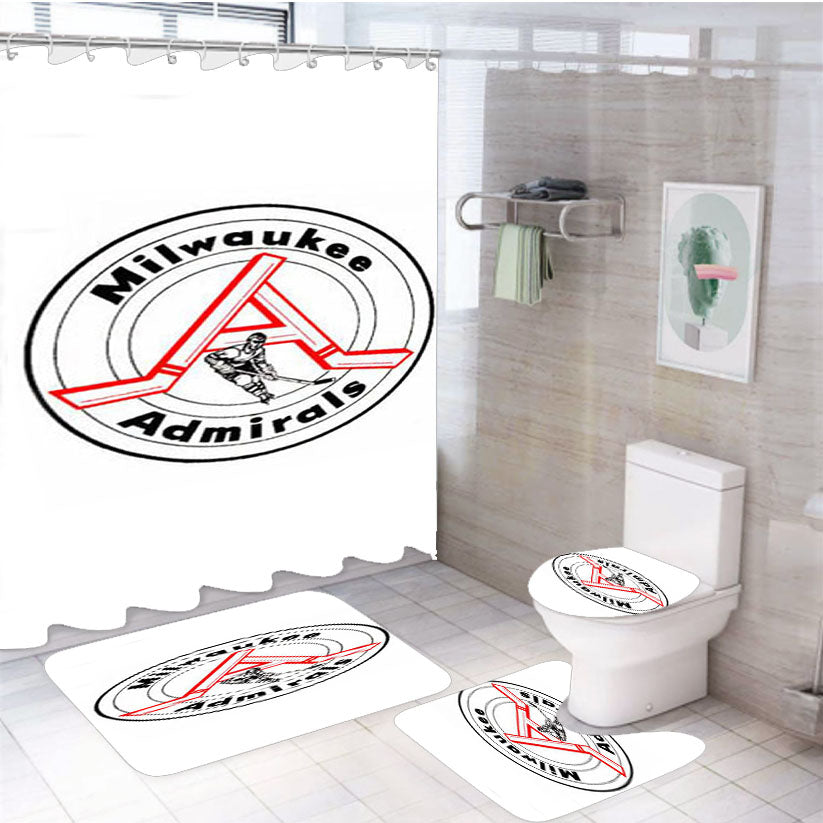 Milwaukee Admirals Symbol 4Pcs Bathroom Set Shower Curtain