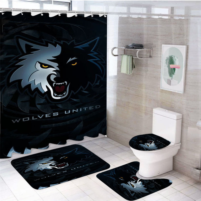 Minnesota Timberwolves United 4Pcs Bathroom Set Shower Curtain