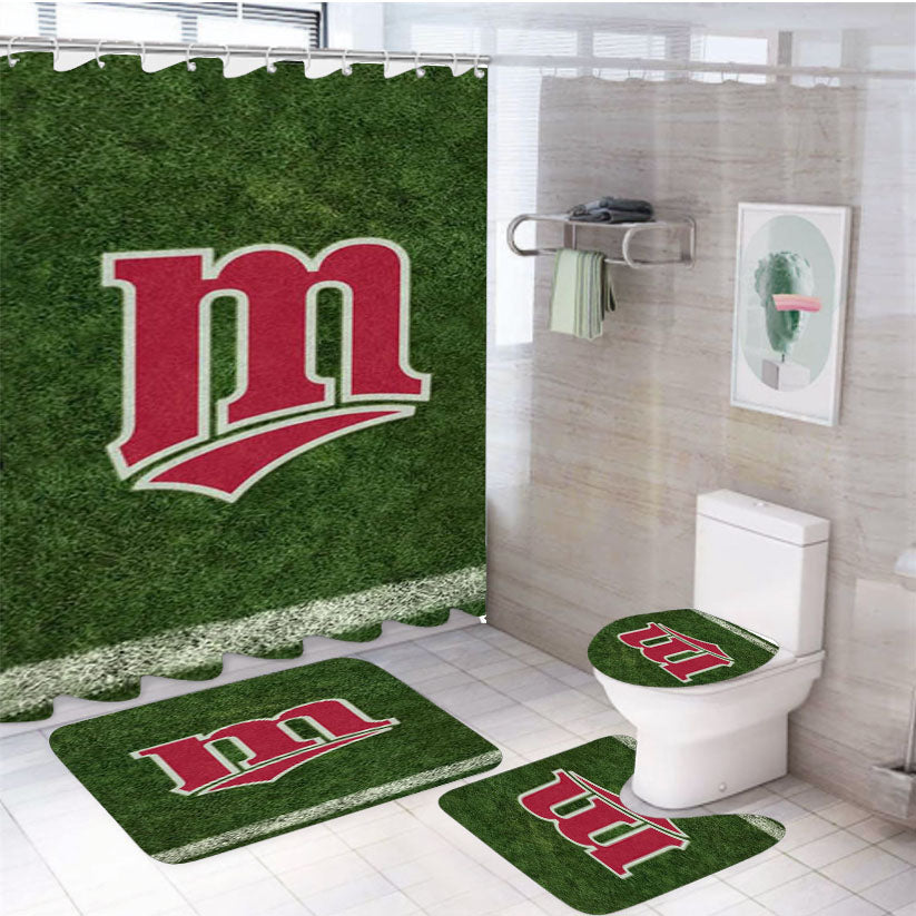 Minnesota Twins Field 4Pcs Bathroom Set Shower Curtain