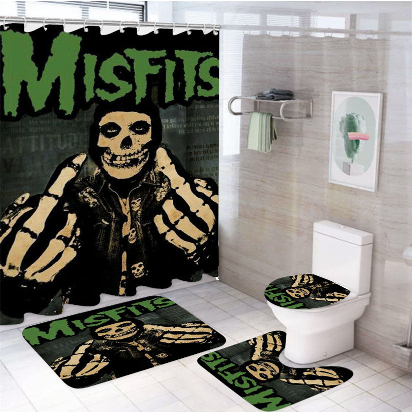 Misfits 4Pcs Bathroom Set Shower Curtain