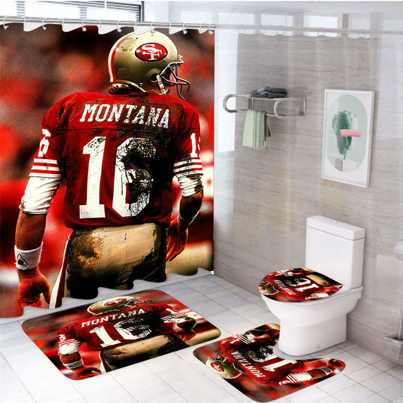 Montana 16 Nfl 4Pcs Bathroom Set Shower Curtain