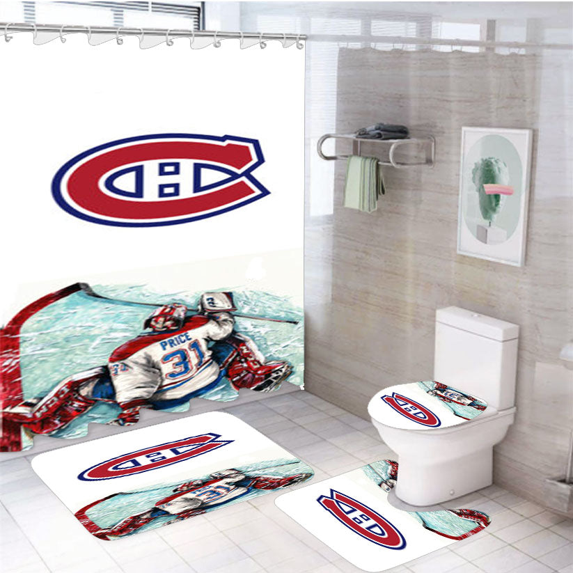 Montreal Canadiens Carey Price 4Pcs Bathroom Set Shower Curtain