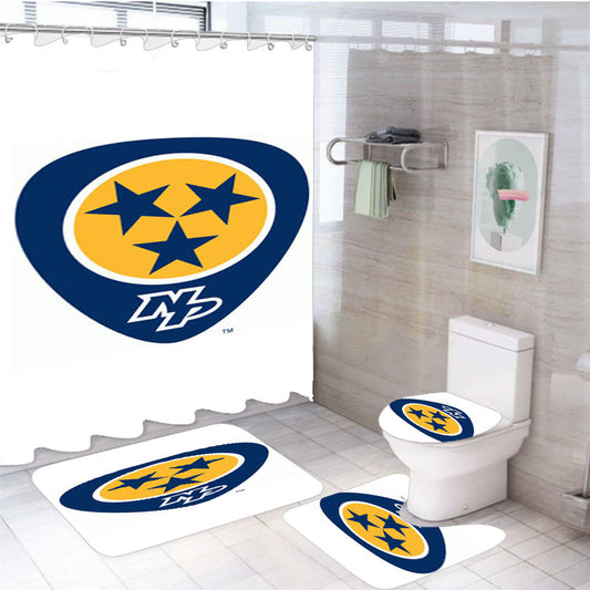 Nashville Predators Np 4Pcs Bathroom Set Shower Curtain