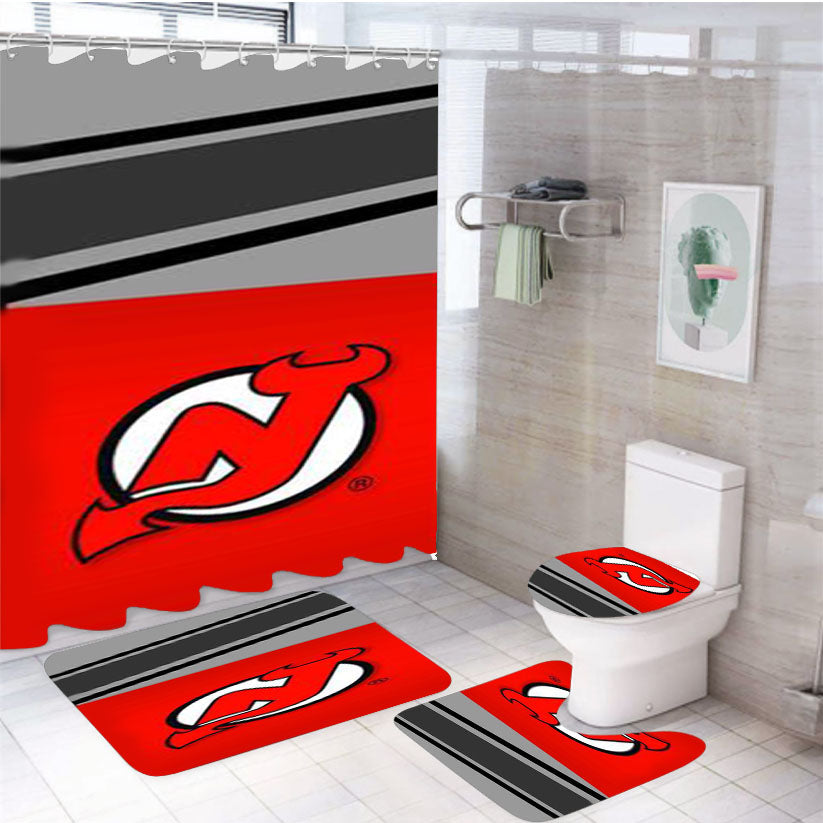 New Jersey Devil 4Pcs Bathroom Set Shower Curtain