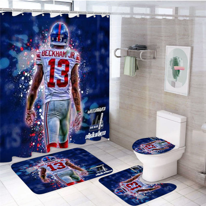 New Odell Beckham Jr. 4Pcs Bathroom Set Shower Curtain
