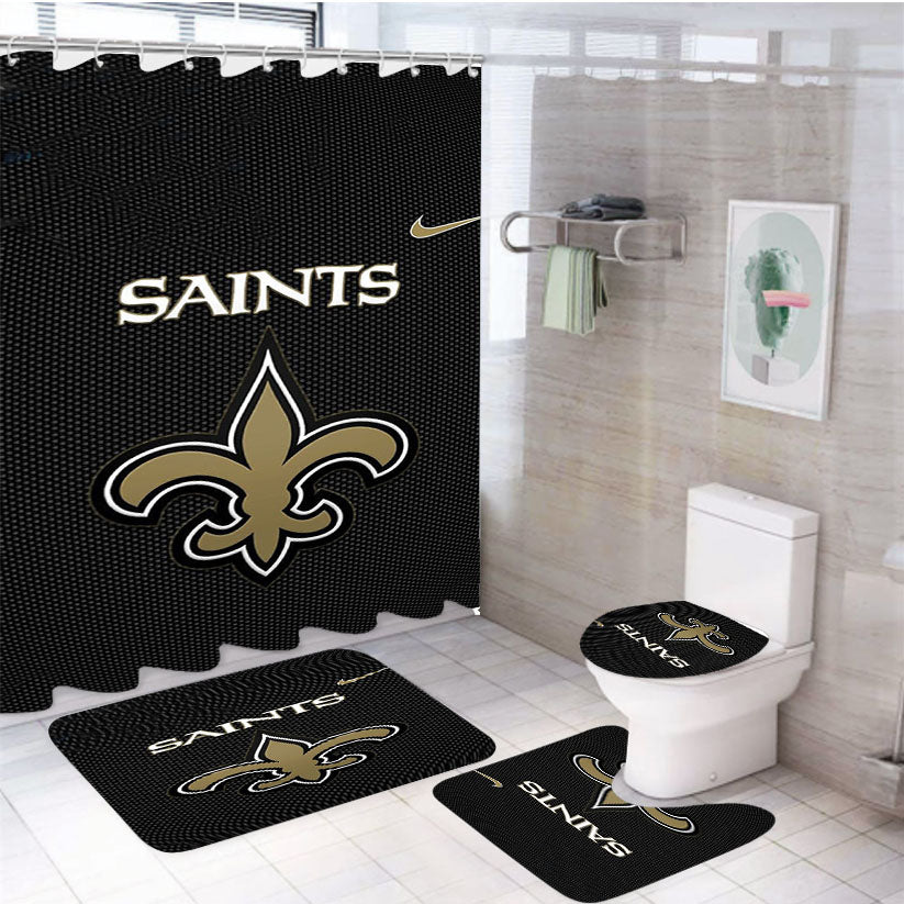 New Orleans Saints Nfl 4Pcs Bathroom Set Shower Curtain