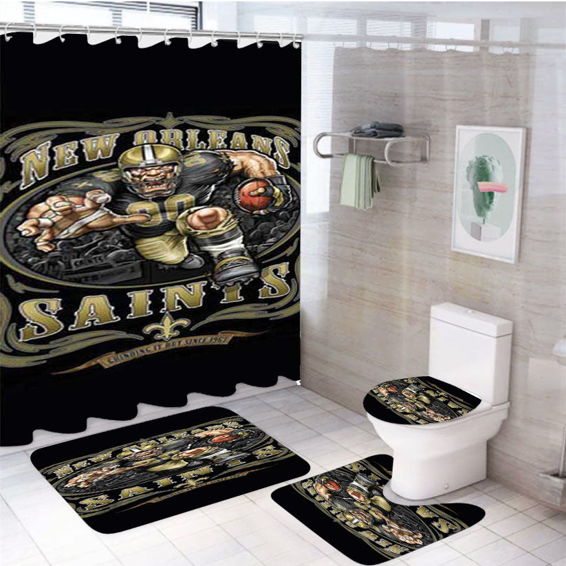 New Orlenas Saints Grinding 4Pcs Bathroom Set Shower Curtain