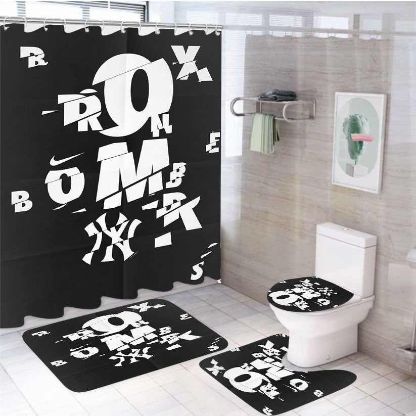 New York Nike 4Pcs Bathroom Set Shower Curtain