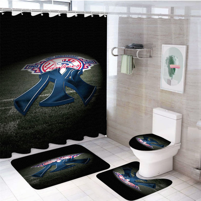 New York Yankees Stadium 4Pcs Bathroom Set Shower Curtain