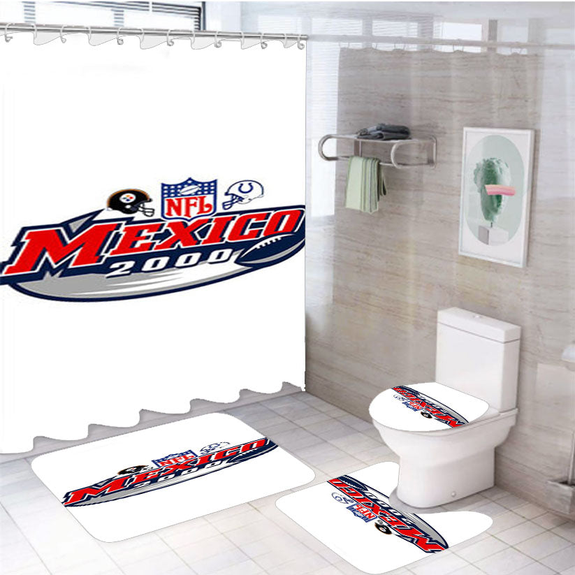 Nfl Mexico 2000 4Pcs Bathroom Set Shower Curtain