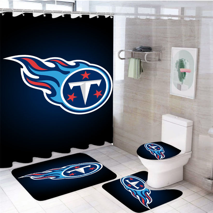 Nfl Tennessee Titans 4Pcs Bathroom Set Shower Curtain