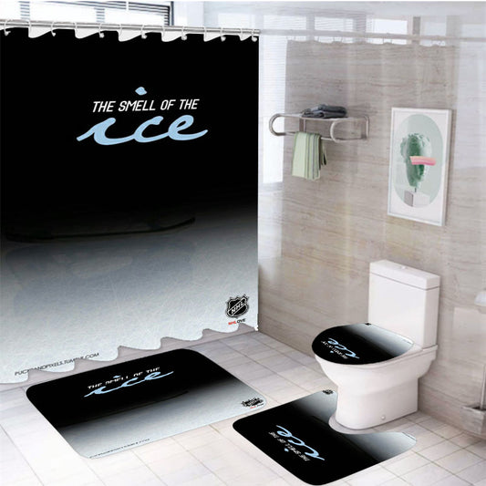 Nhl Teh Smell O The Ice 4Pcs Bathroom Set Shower Curtain
