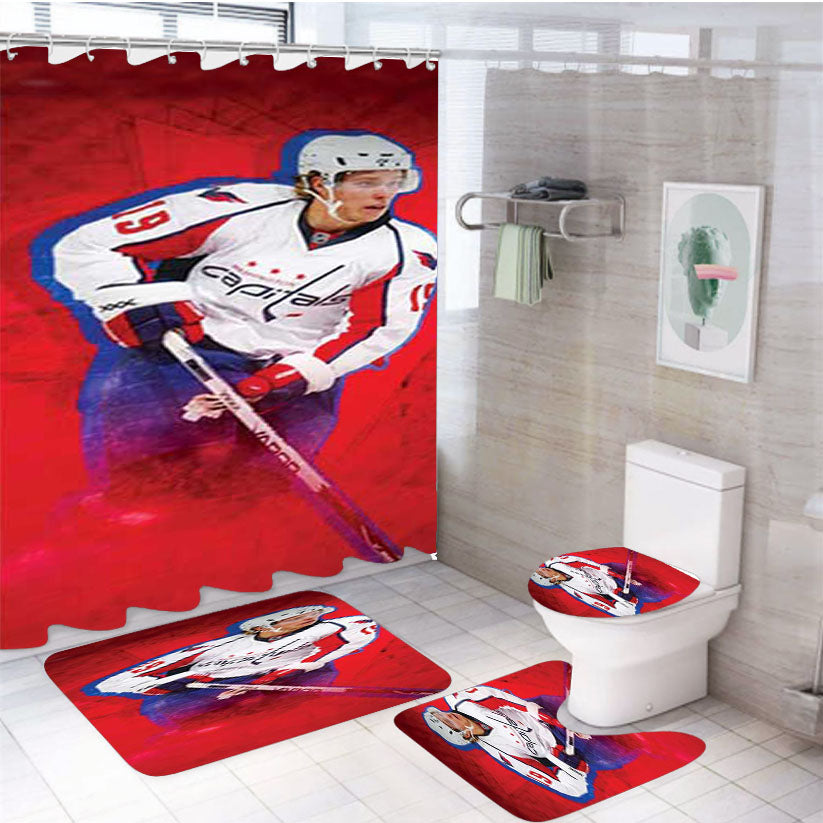 Nicklas Backstrom 4Pcs Bathroom Set Shower Curtain