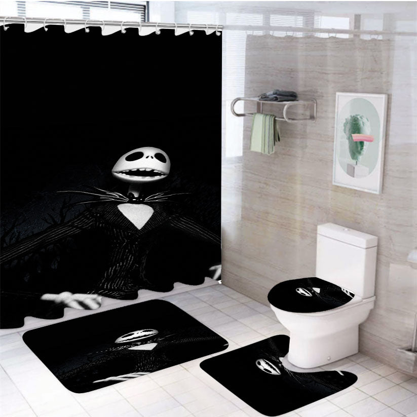 Nightmare Before Christmas 4Pcs Bathroom Set Shower Curtain