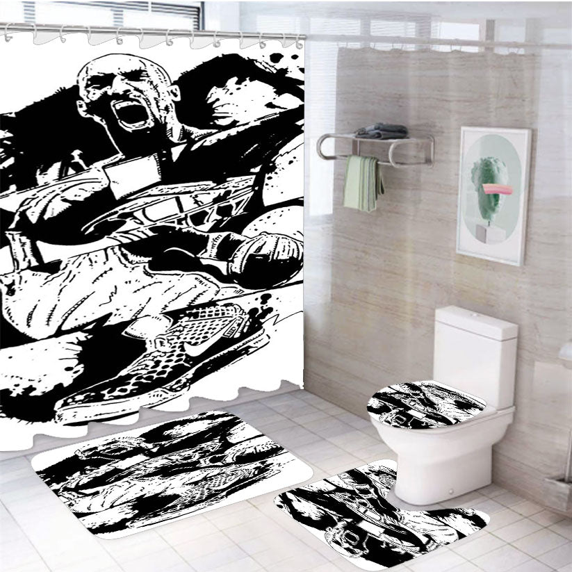 Nike Kobe Bryant 4Pcs Bathroom Set Shower Curtain