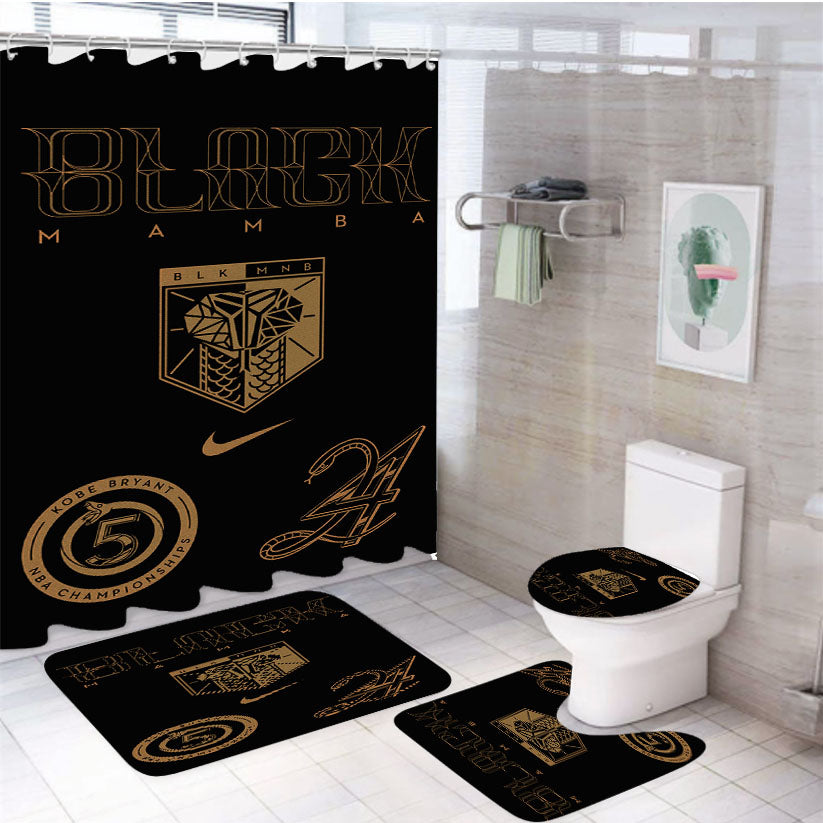 Nike Kobe Bryant Portada 4Pcs Bathroom Set Shower Curtain